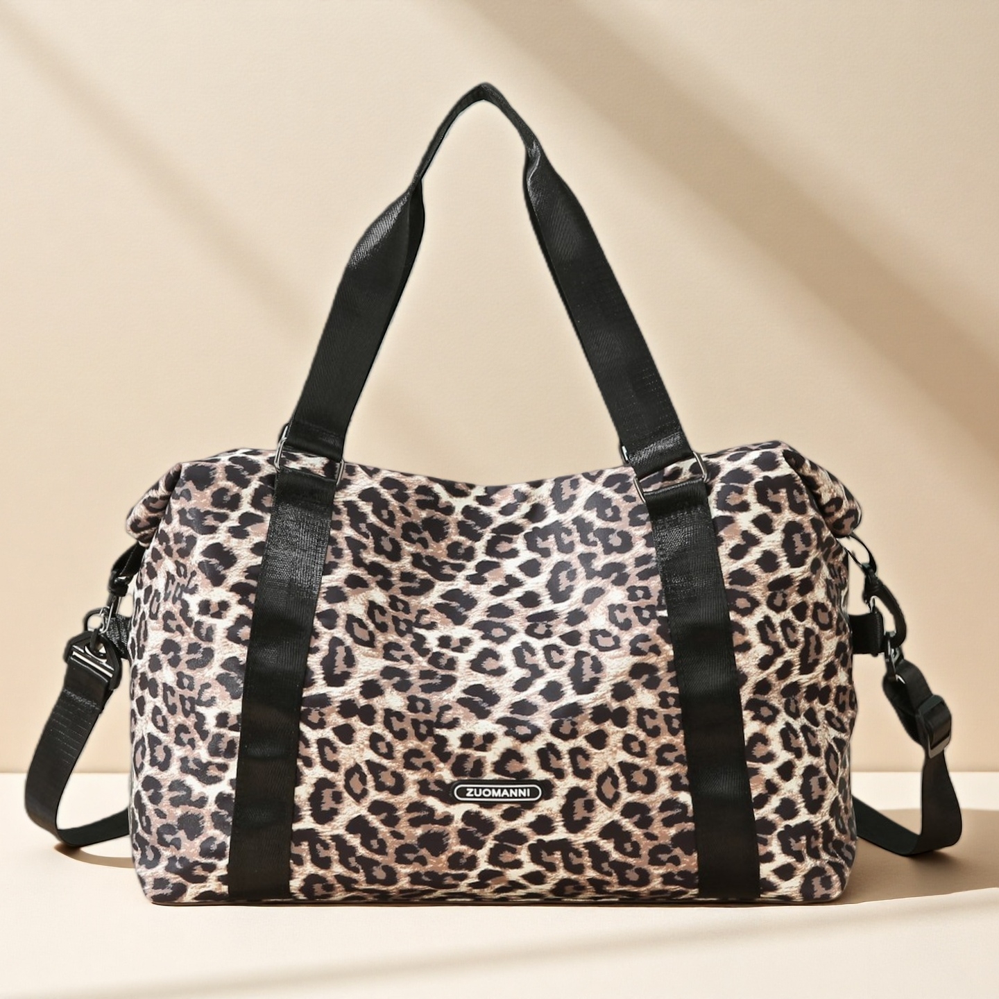 Sports Equipment Storage - Leopard Printing Travel Duffels Bag Large