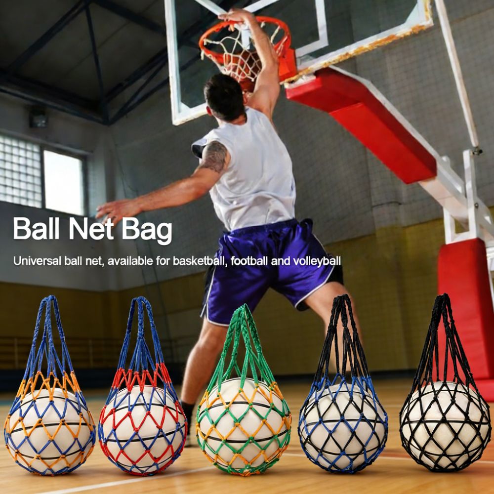 Sports Equipment Organizer - Basketball Ball Bag Heavy Duty Woven