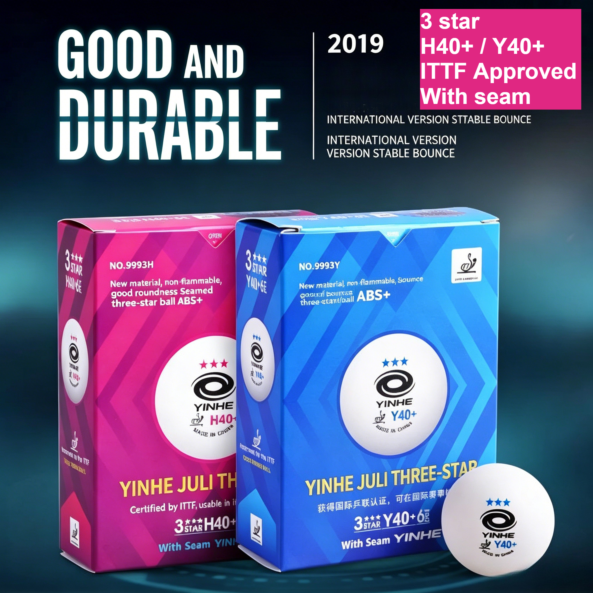 Ping Pong Ball Set - YINHE H40+/Y40+ Seamed Table Tennis Balls