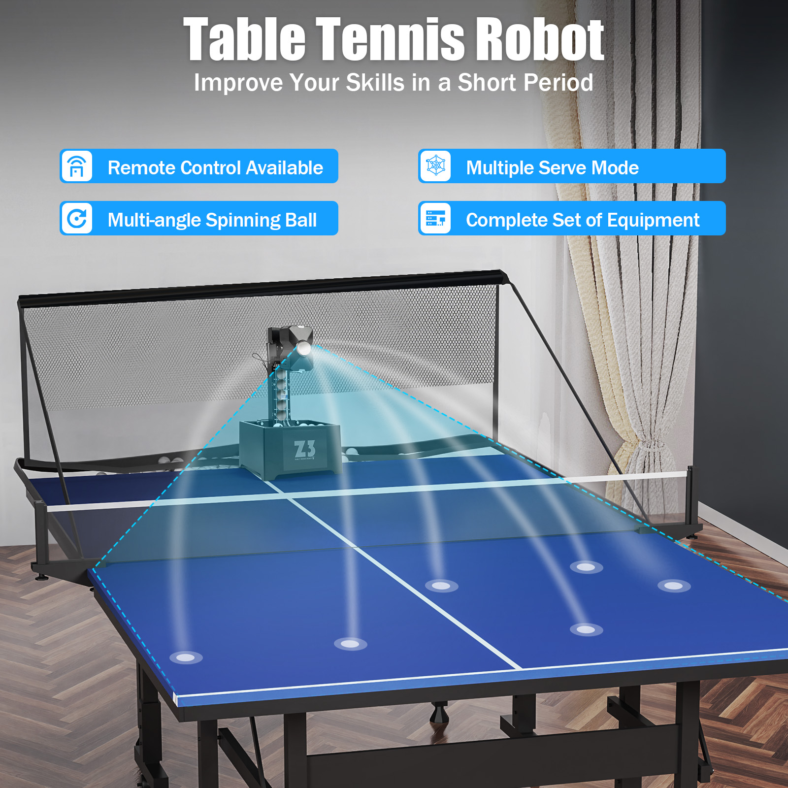 Table Tennis Robot with Net&10 – Ping Pong Ball Set Bewertung und Preis
