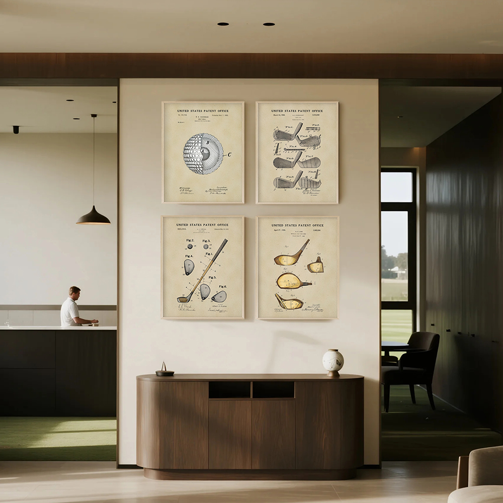 Vintage Golf Patent Art Prints – Sports Equipment Drawing Bewertung und Preis