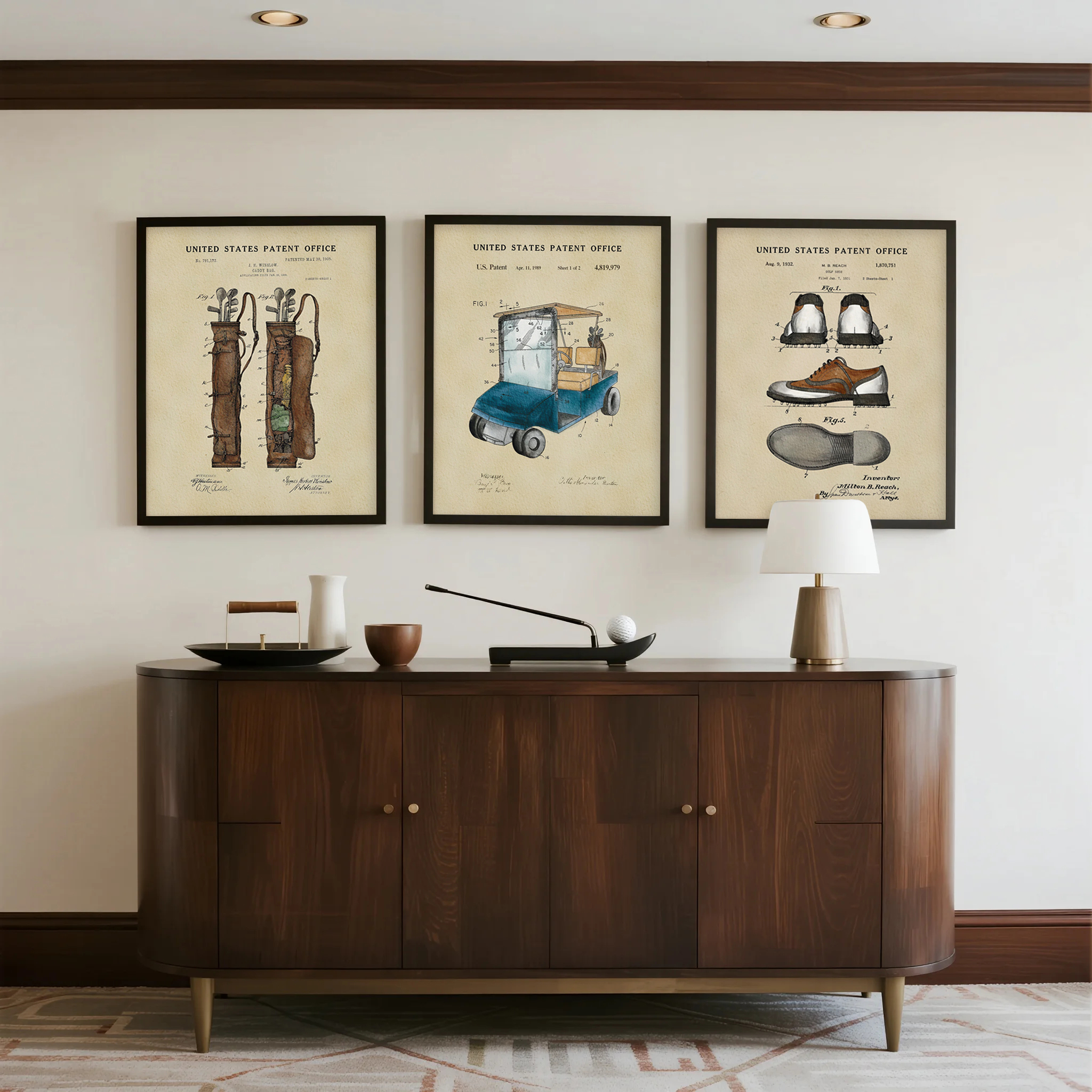 Vintage Golf Patent Art Prints – Sports Equipment Drawing Bewertung und Preis