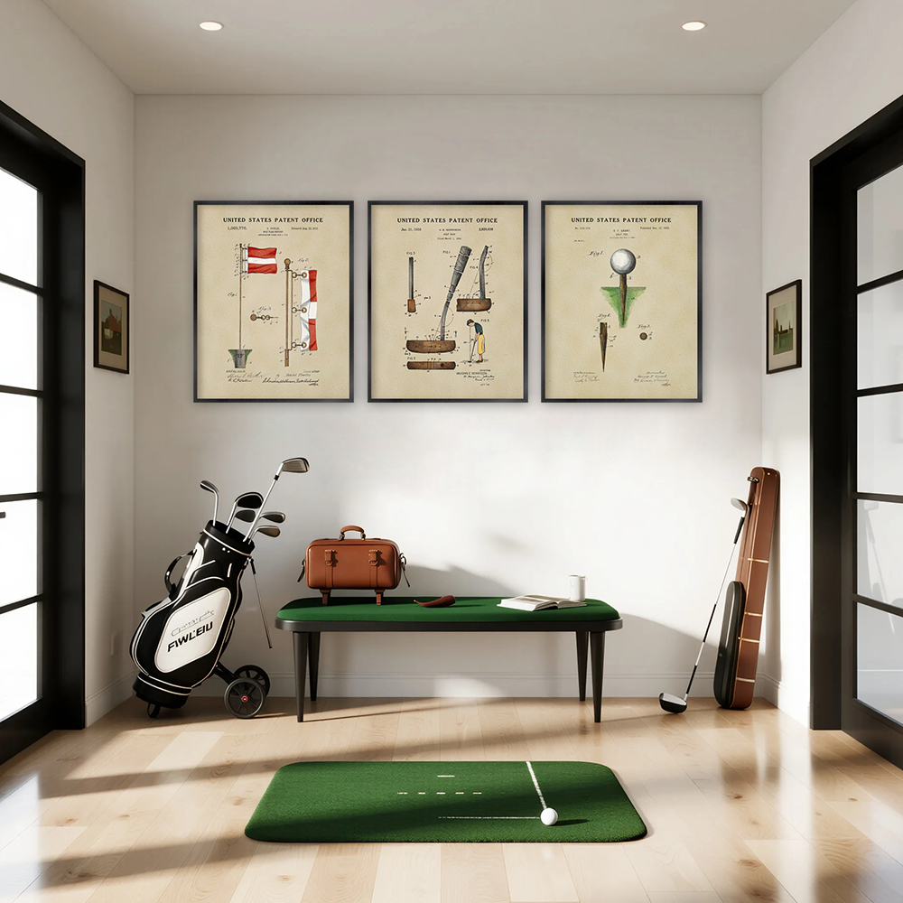 Vintage Golf Patent Art Prints – Sports Equipment Drawing Bewertung und Preis