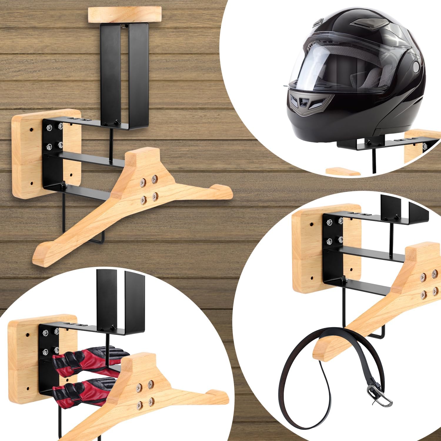 Wood Motorcycle Helmet Holder  – Sports Equipment Storage Bewertung und Preis