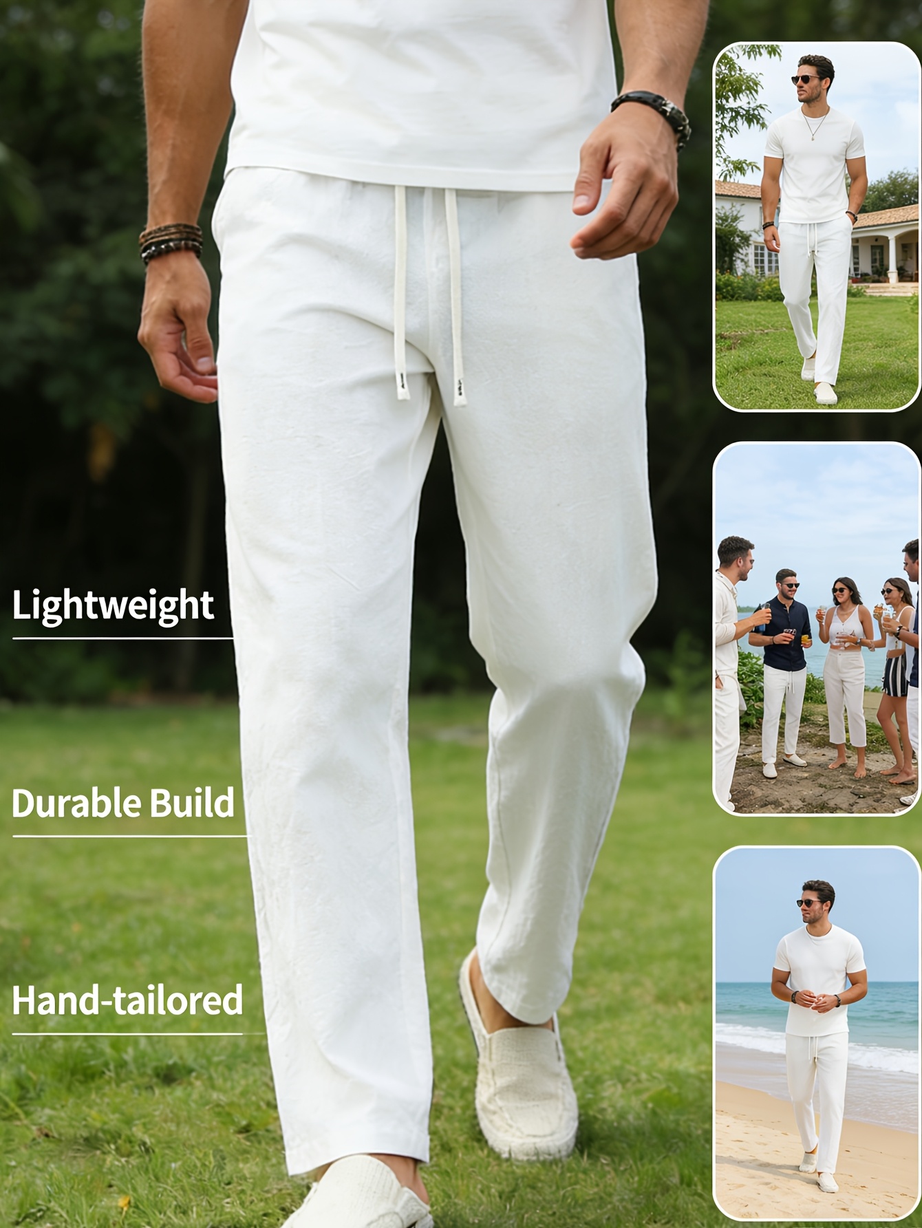 FGKKS Men White Pants Fashion  – Sports Equipment Brands Bewertung und Preis