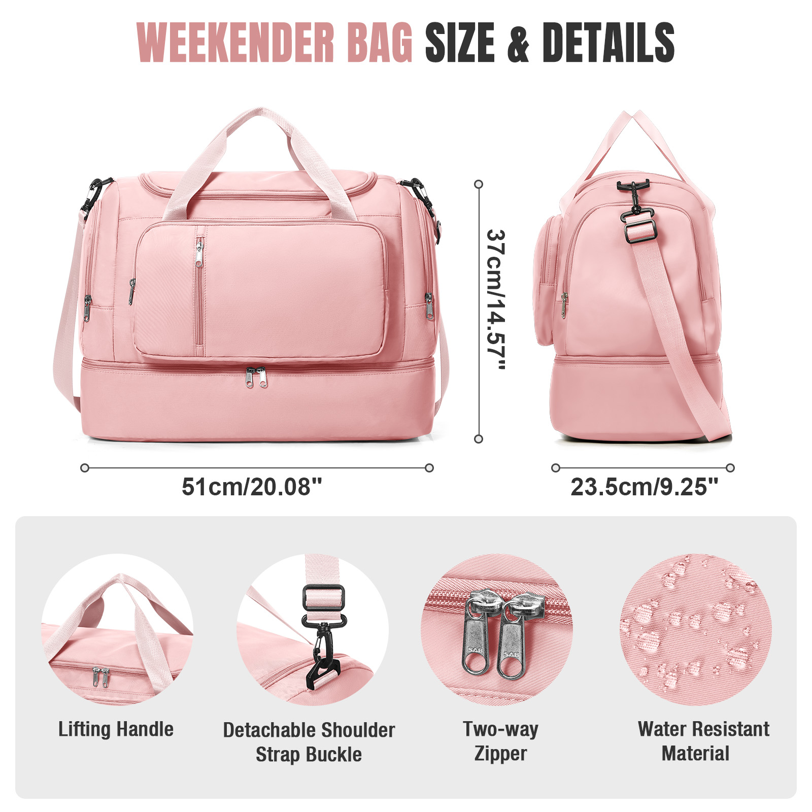 Travel Bag for  Women - Waterp – Sports Equipment Storage Bewertung und Preis