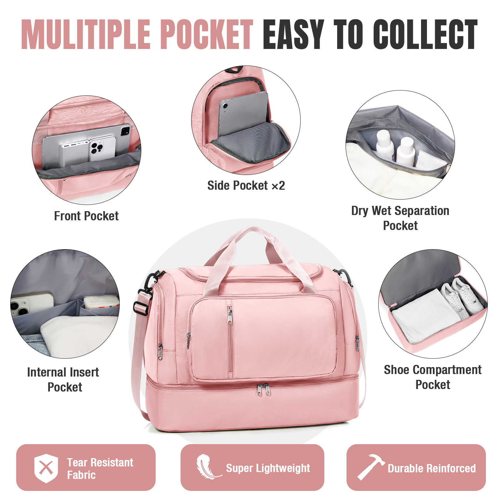 Travel Bag for  Women - Waterp – Sports Equipment Storage Bewertung und Preis