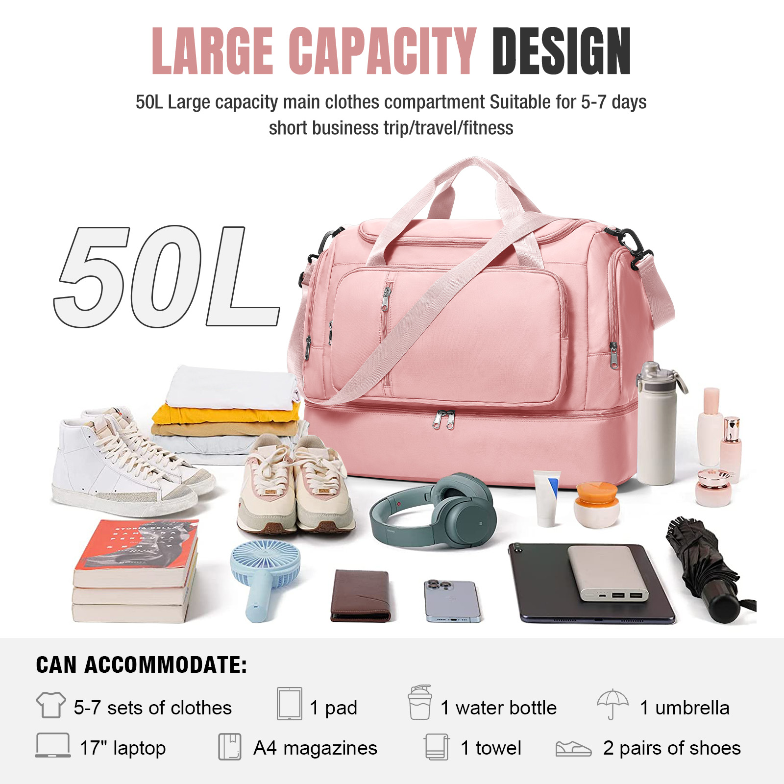 Travel Bag for  Women - Waterp – Sports Equipment Storage Bewertung und Preis