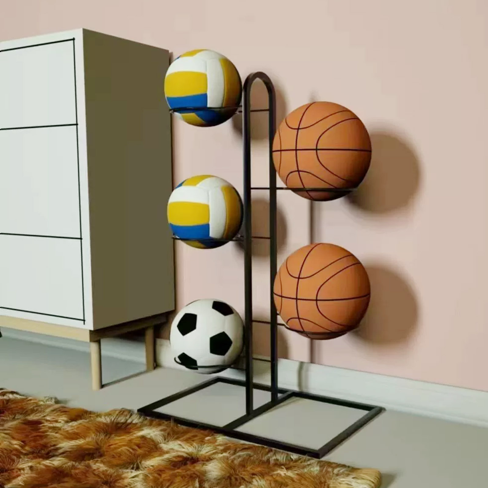 Foldable Basketball Rack Multi – Sports Equipment Organizer Bewertung und Preis