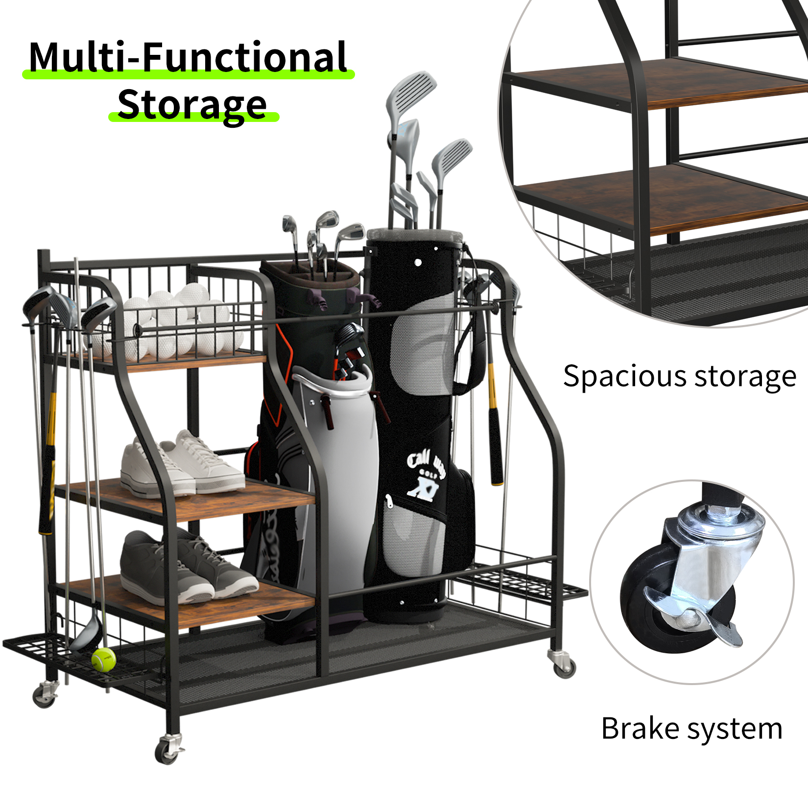 Multifunctional Rolling Golf B – Sports Equipment Organizer Bewertung und Preis