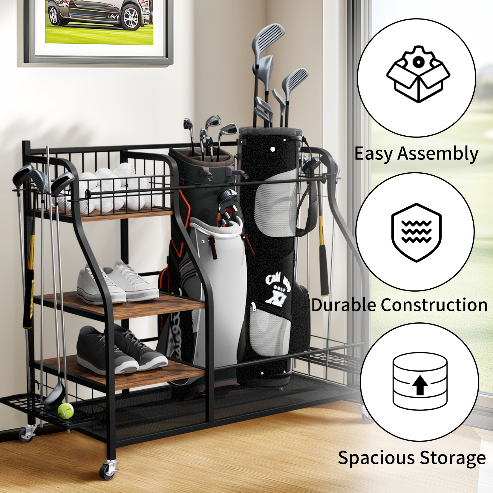 Multifunctional Rolling Golf B – Sports Equipment Organizer Bewertung und Preis