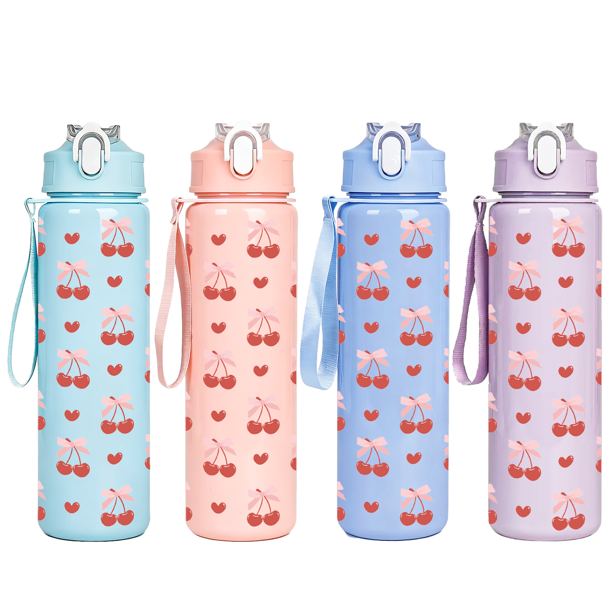 Cute Cherry Print Plastic Wate – Sports Equipment Types Bewertung und Preis