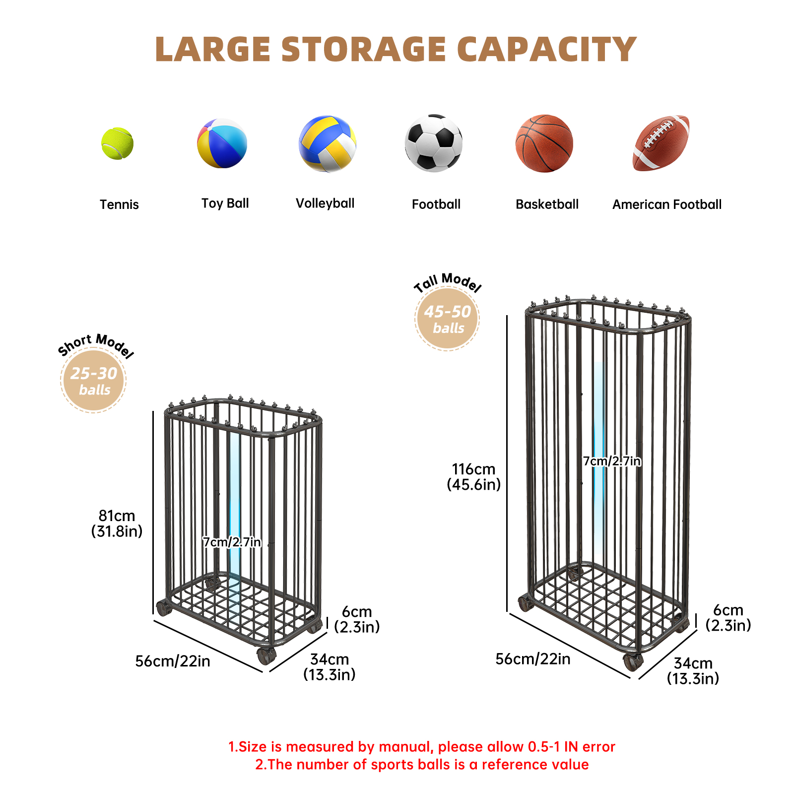 Basketball, Football, Tennis R – Sports Equipment Organizer Bewertung und Preis