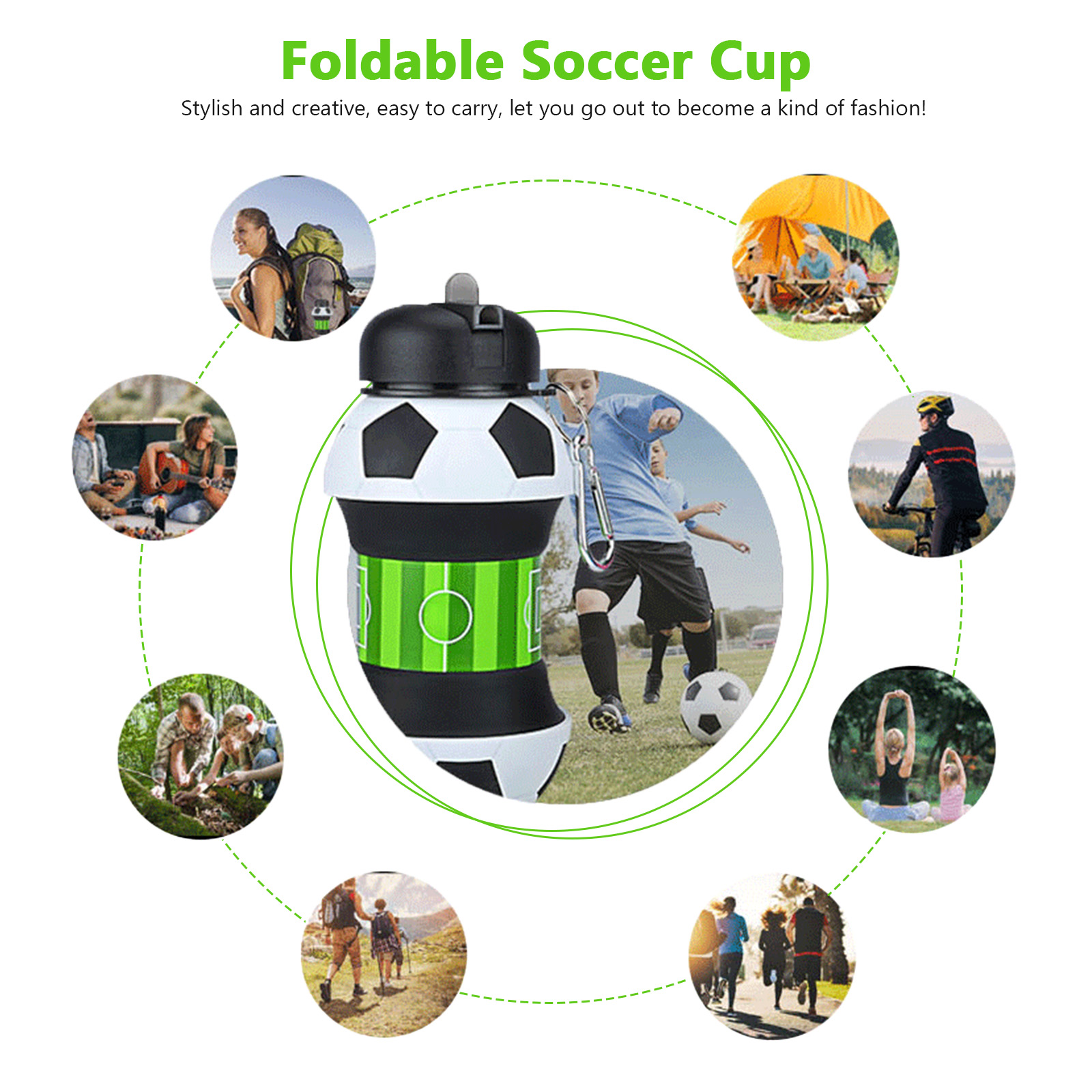 550ml Foldable Football Water  – Sports Equipment Kids Bewertung und Preis