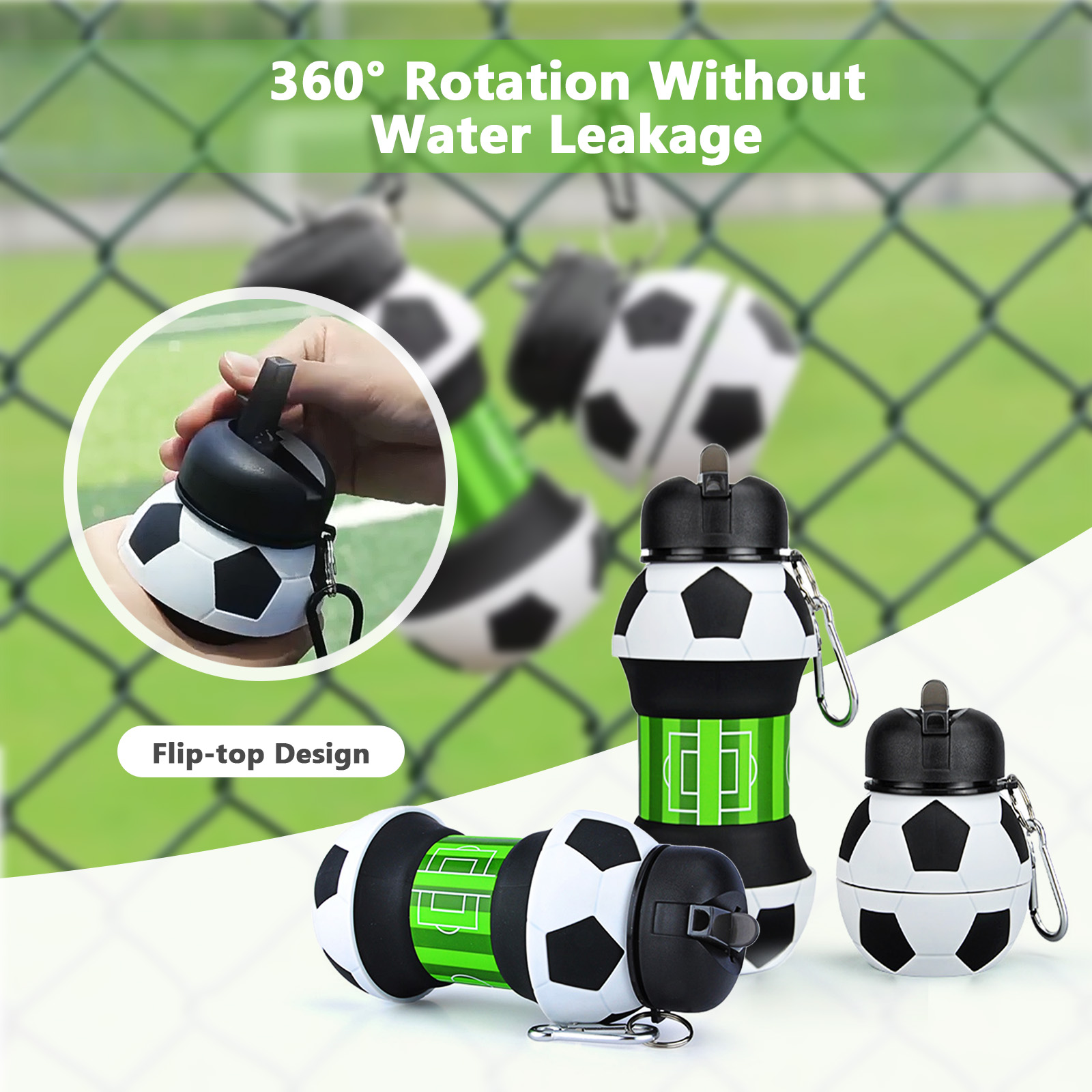 550ml Foldable Football Water  – Sports Equipment Kids Bewertung und Preis